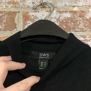 💜Black high neck basic top